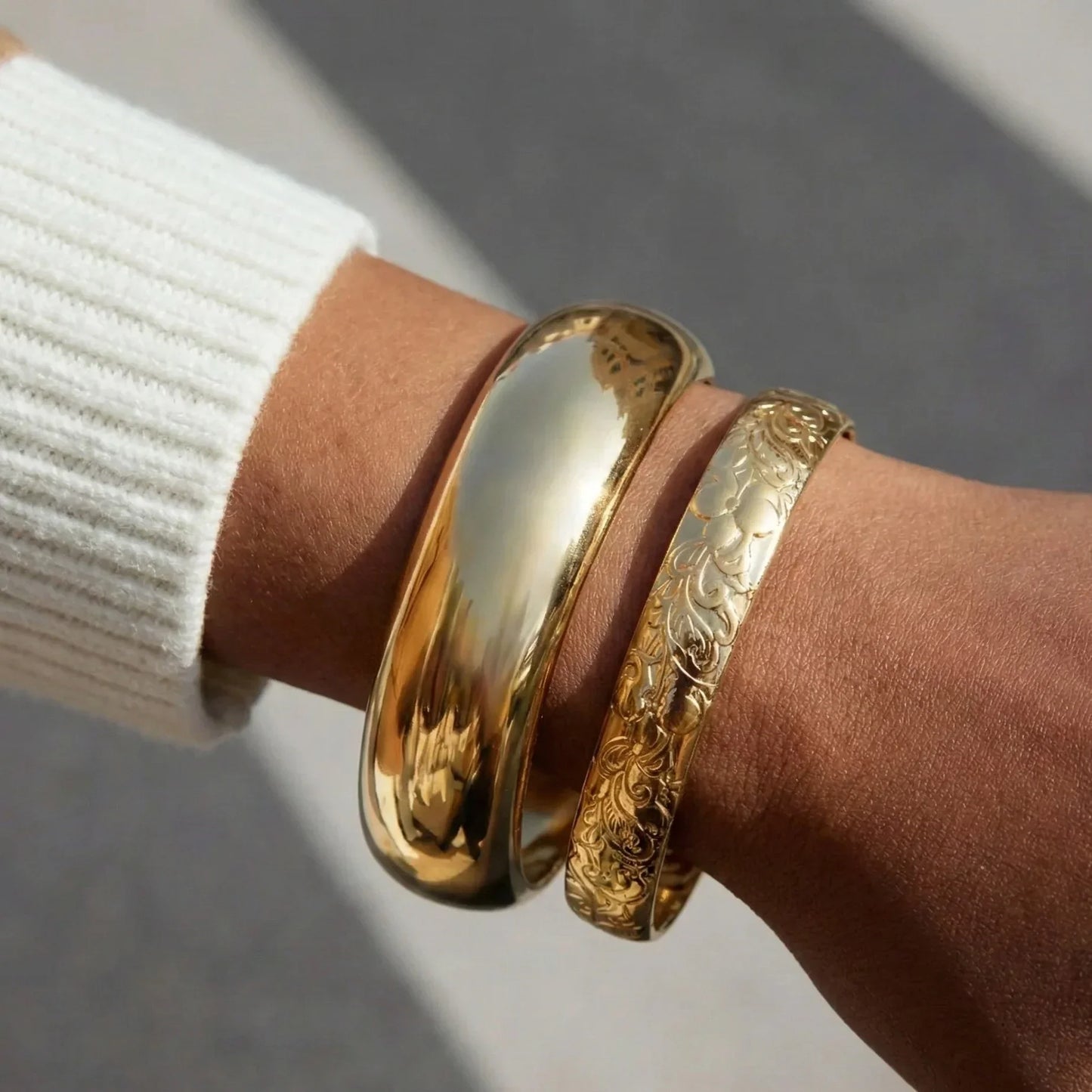 Vana Sculpted Bangle Duo