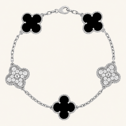 CLOVER | Black/Silver Bracelet Prestige