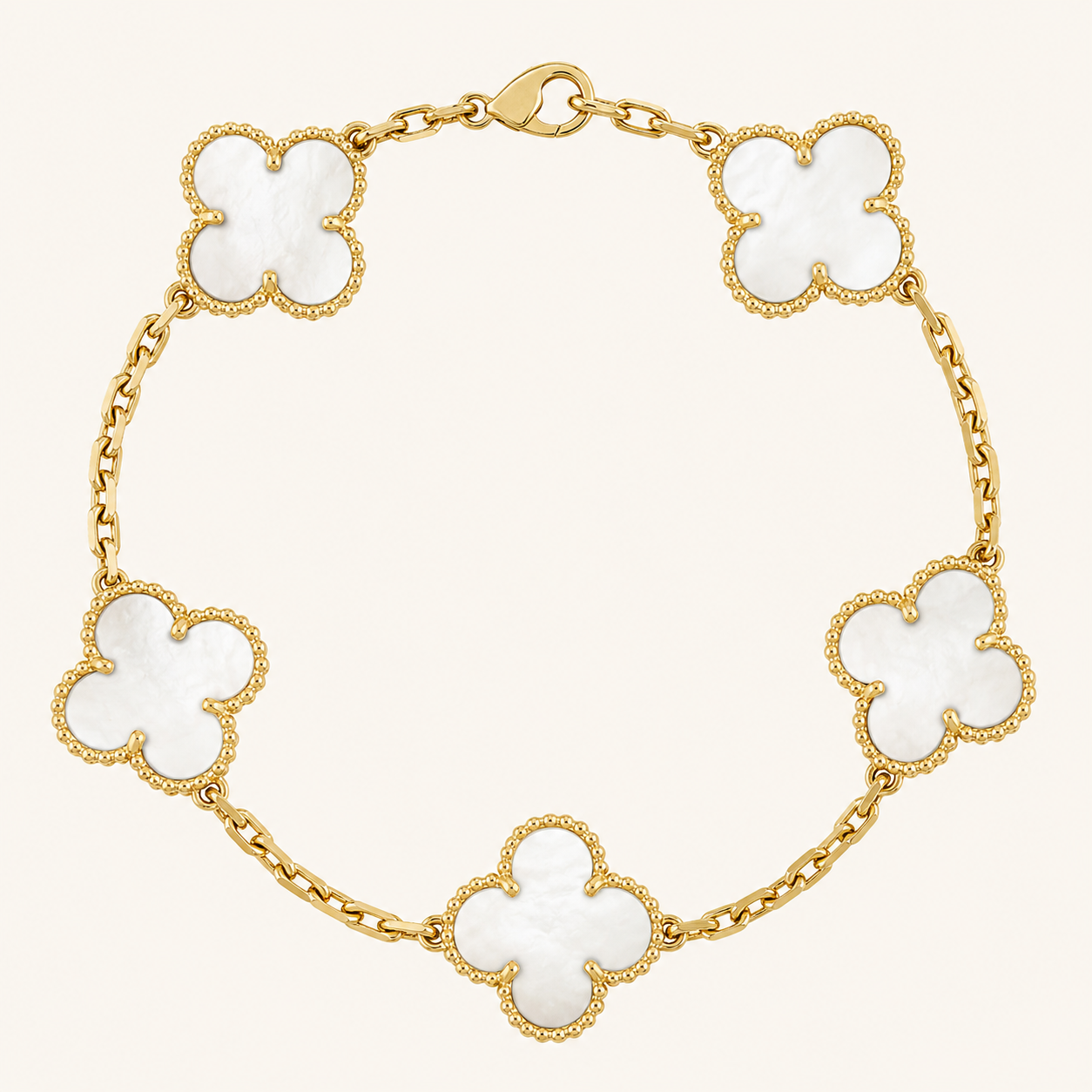 CLOVER | Weißes Armband