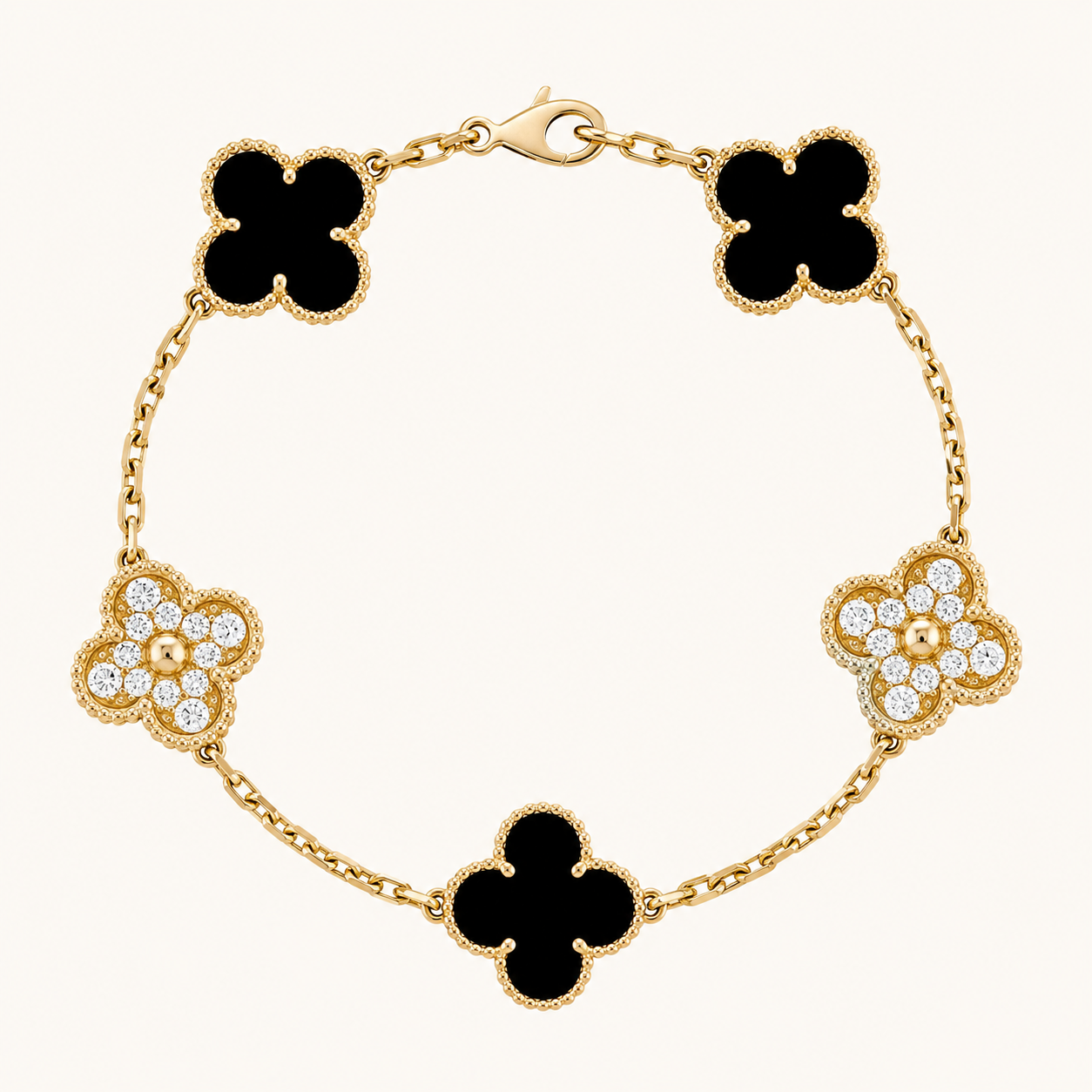 CLOVER | Golden Black Bracelet Prestige