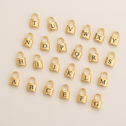 Valora Lock Initial Necklace