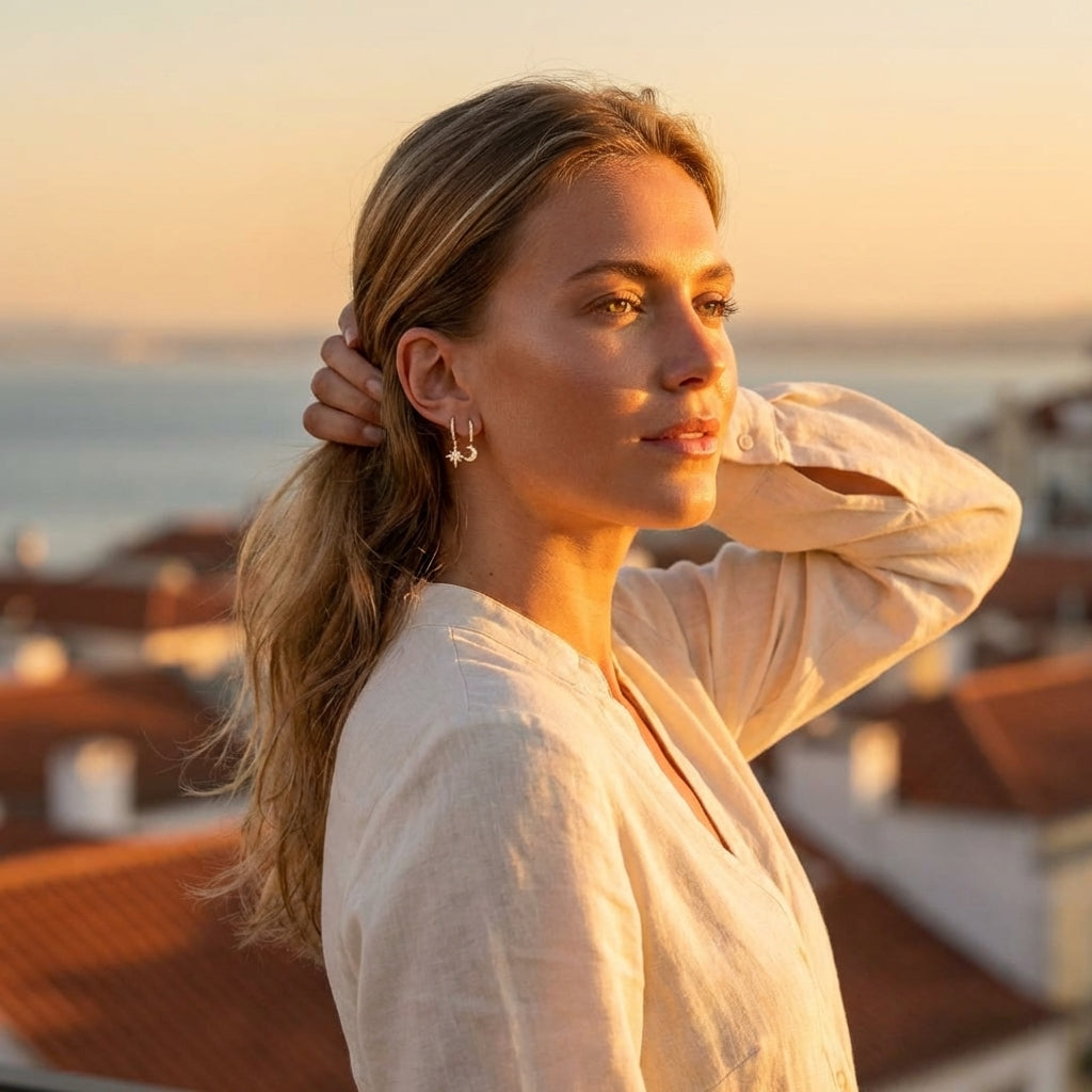 Créoles Celeste Lune et Étoile 