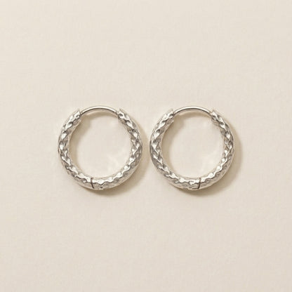 Celeste Pavé Hoops