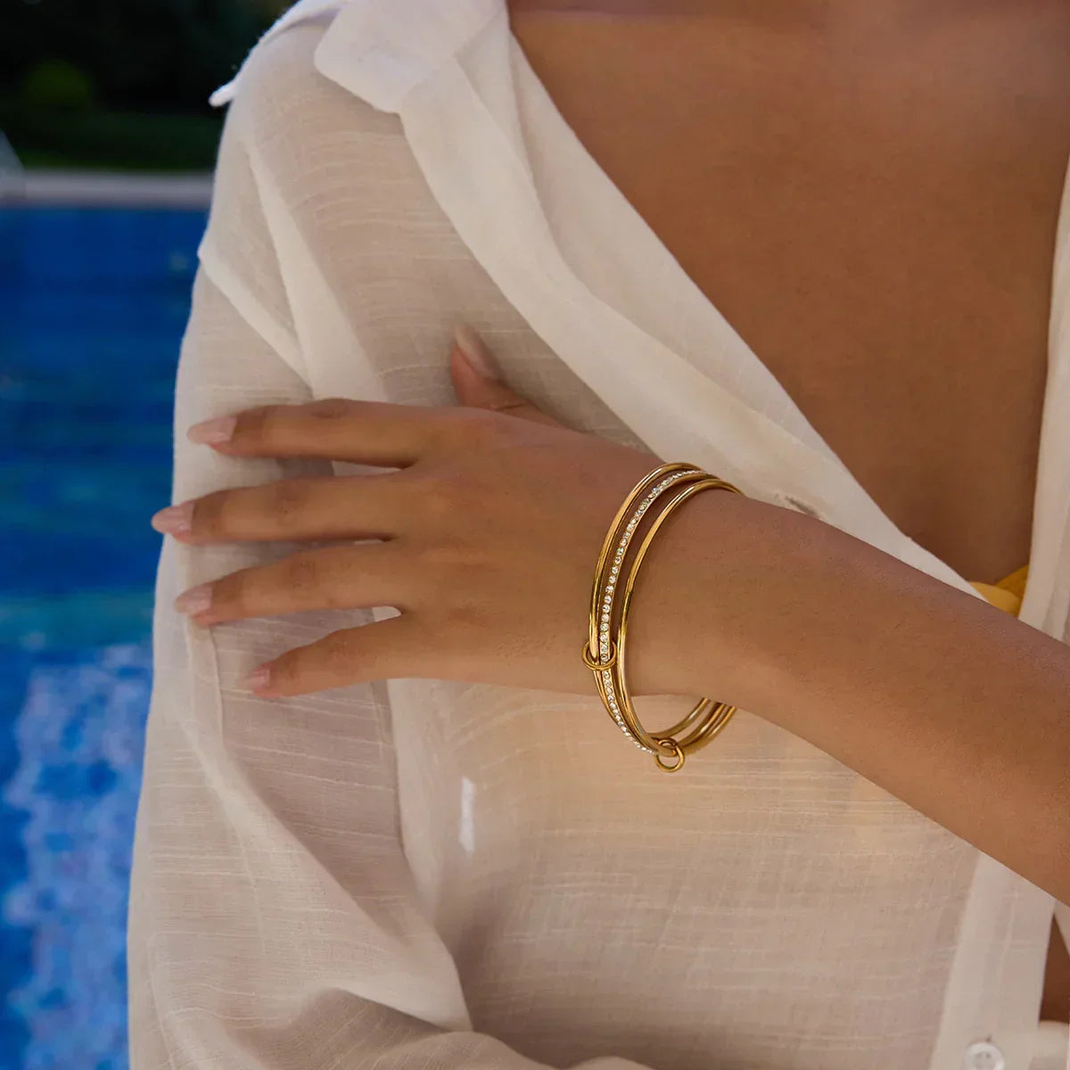 Bracelet Celeste empilé