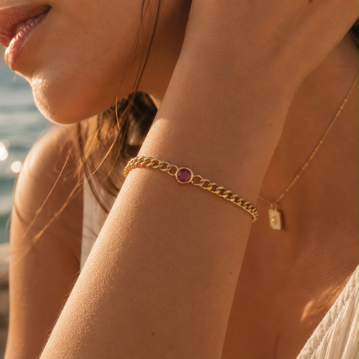 Birthstone Chain Bracelet
