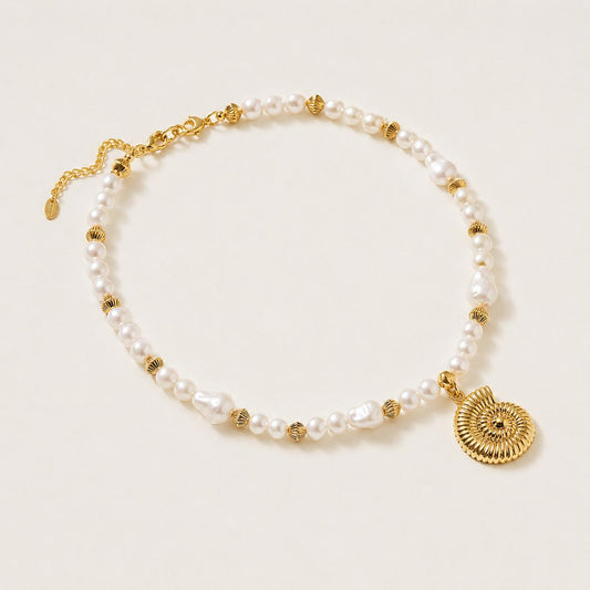 Nerina Pearl Seashell Necklace