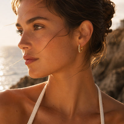 Starlight Pavé Hoop Earrings