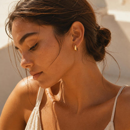 Nova Polished Dome Earrings