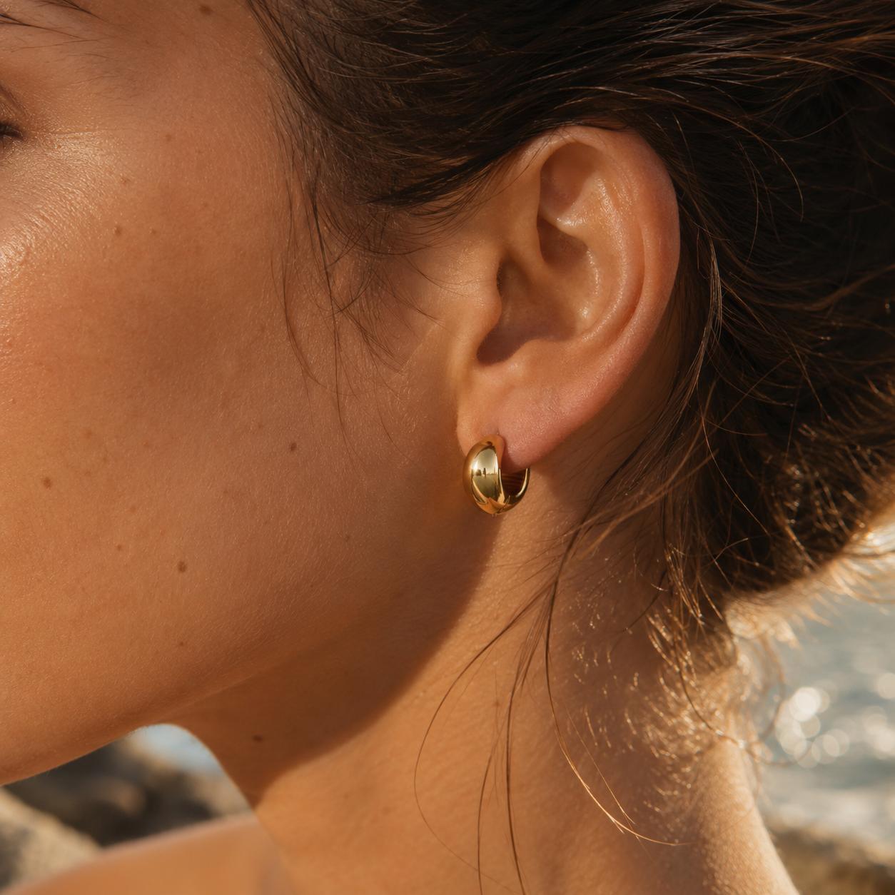 Nova Polished Dome Earrings
