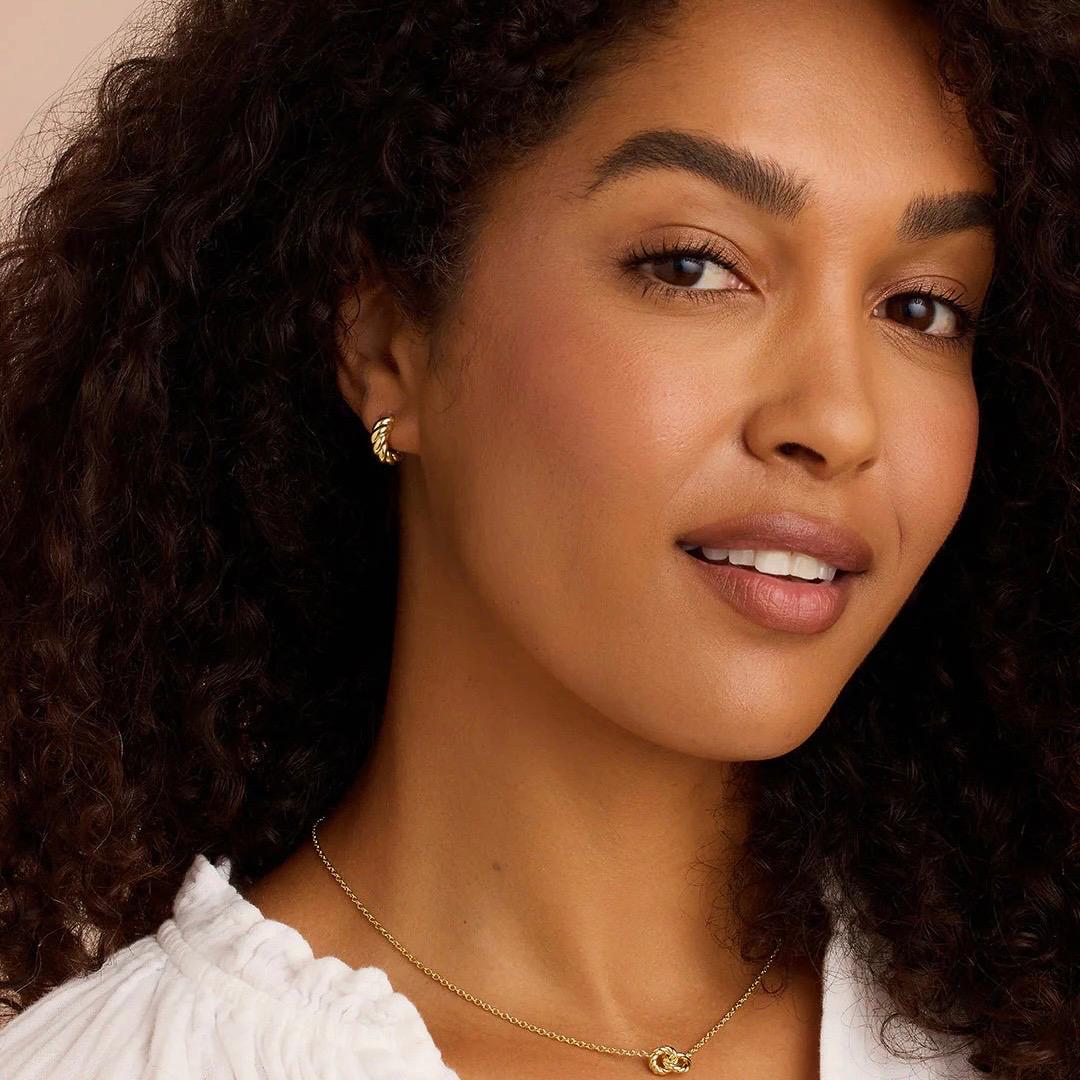Mariner Braided Huggie Earrings