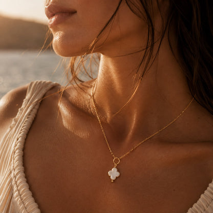 Celeste Clover Charm Necklace