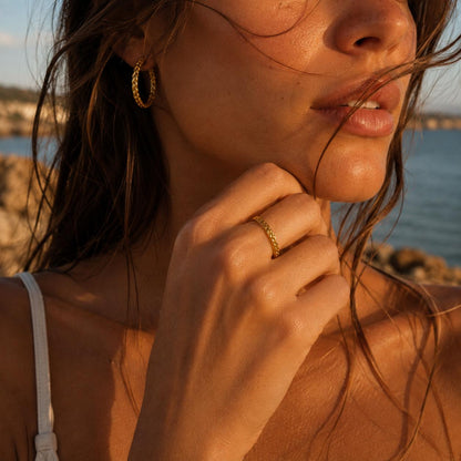 Sculpted Twist Gold Ring