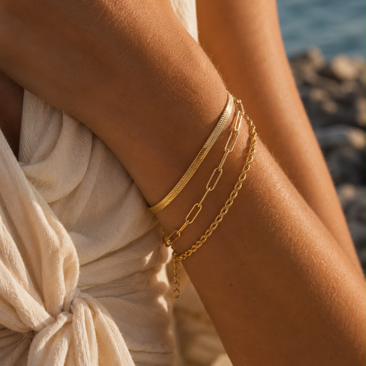 Golden Essentials Bracelet Stack