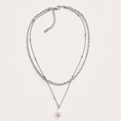 Silver Pearl Harmony Necklace