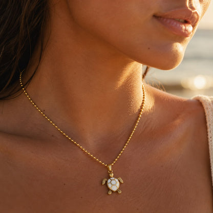Ocean Guardian Turtle Necklace Set