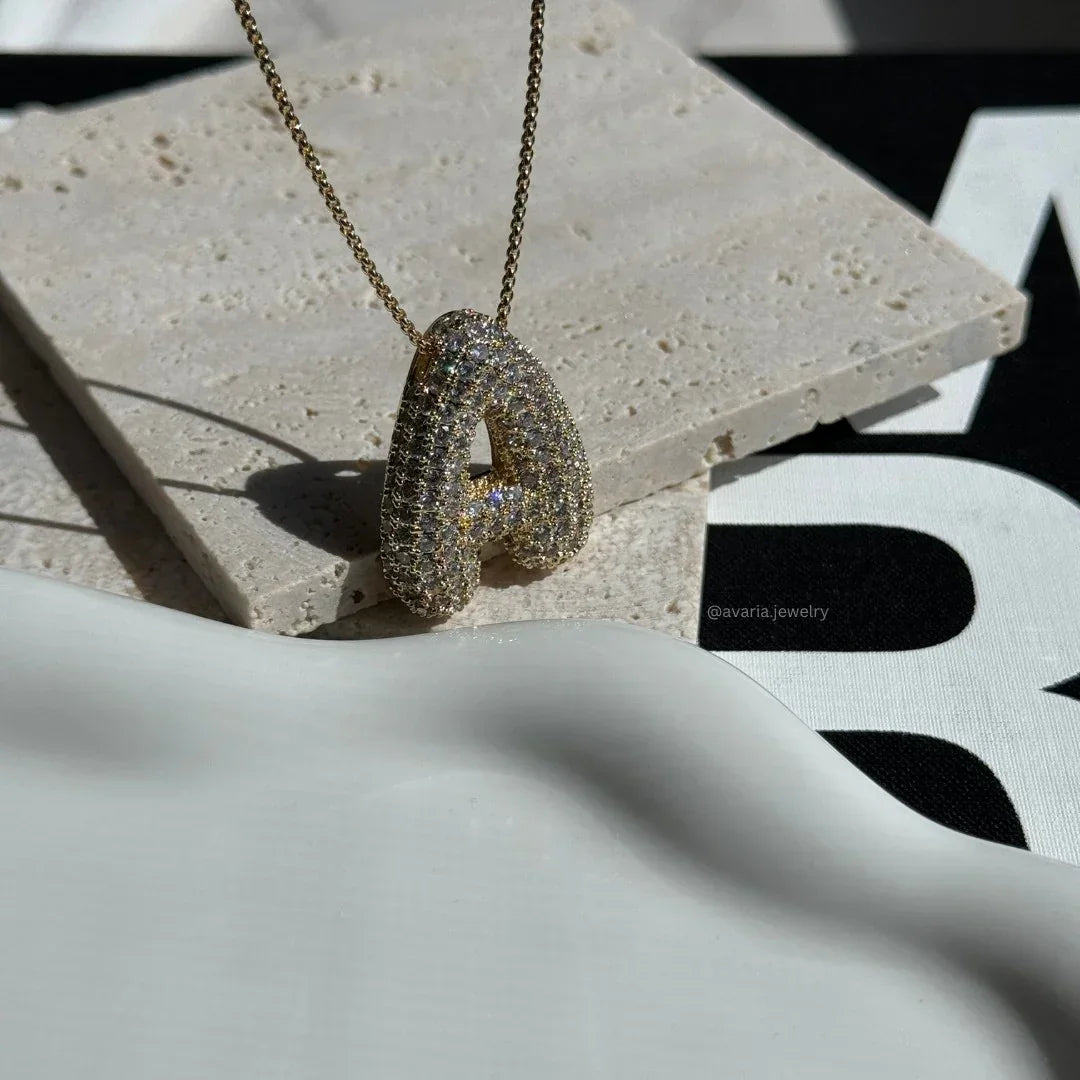 Initial Bubble Necklace