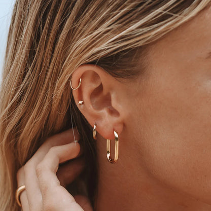 Signature Oval Hoop Earrings