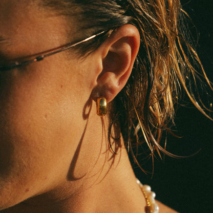 Nova Polished Dome Earrings